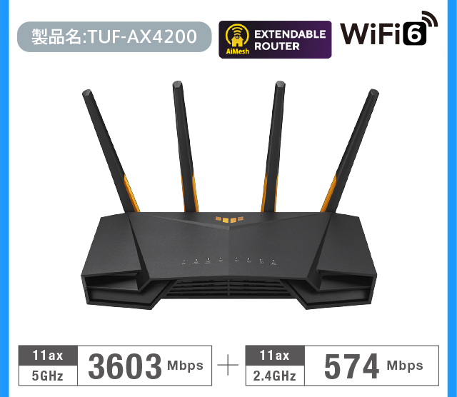 SALE／74%OFF】 ASUS WiFi ROG Rapture GT-AX6000 無線 ルーター 最新規格WiFi6 4804  1148Mbps v6プラス対応デュアルバンドゲーミング 2.5G WAN LANポート オープンNAT